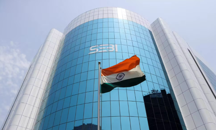 SEBI headquarters with the Indian flag flying in front of it" to break the news that SEBI is to set up a new regional office in Bhubaneswar