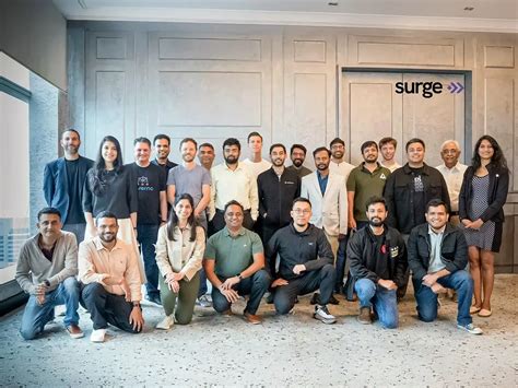 Founders at a Surge by Peak XV startup programme event.