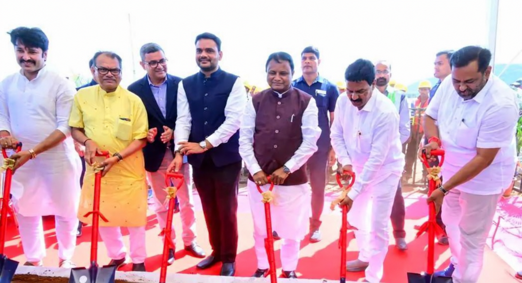 Odisha Chief Minister Mohan Charan Majhi at the industrial project inauguration ceremony in Kalinganagar, Jajpur, on 14 October 2026.